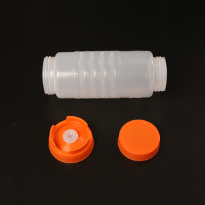 Botellas de Plástico Suave con Doble Cabeza Dosificadora de 12oz, 16oz y 20oz, con Tapa Giratoria para Salsas y Condimentos, para Restaurantes - Product Image 4