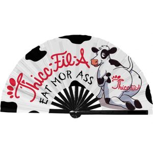 Abanico Plegable de Bambú y Plástico Personalizado con Impresión a Medida QM - Product Image 2