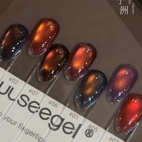 10 Couleurs Orange Island Glass Bead Cat Eye Fire Cloud Designer Magnet DIY 2026 Automne Hiver Nouvelle Arrivée Kit de Gel pour Salon de Manucure