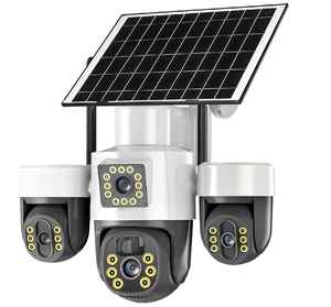 กล้องวงจรปิด Ruitewei V380pro รุ่นใหม่ 3 เลนส์ 3 จอภาพ หมุนได้ PTZ รุ่น T68B ความละเอียด 15MP เชื่อมต่อ WiFi เครือข่าย CCTV ไร้สาย IP 4G - Product Image 1