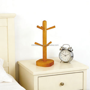 ชั้นวางแก้วไม้สองชั้นแบบไม่พับได้ ที่วางเครื่องดื่มทันสมัย สำหรับจัดระเบียบแก้วกาแฟและแก้วน้ำ บนเคาน์เตอร์ครัว - Product Image 6