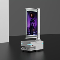 Robot de Servicio con IA, Kiosco Interactivo Humanoide Digital, Robot de Recepción Inteligente con Pantalla Táctil de 43 Pulgadas e Interacción por Voz