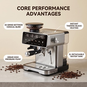 Italian Stainless Steel Digital Espresso <b>Coffee</b> <b>Maker</b> Full-Automatic 20Bar High Milk Frother Household Machine - Product Image 4