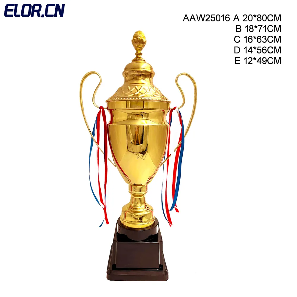 ELOR Custom Golden Soccer Trophy Cup Metal Award Manufactures Wholesale Best Price