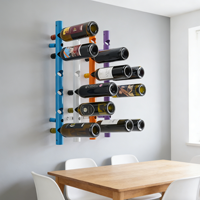 Porte-bouteilles mural moderne et coloré en métal, étagère à vin pour la cuisine, le bar, la salle à manger, la décoration de la maison