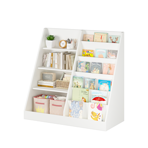 ชั้นวางหนังสือเด็ก 4 ชั้น ทำจาก MDF สไตล์ร่วมสมัย พร้อมที่เก็บของเล่นอเนกประสงค์ ใช้เป็นชั้นโชว์ได้ เหมาะสำหรับห้องเด็ก ห้องเล่น และห้องเด็กอ่อน - Product Image 3