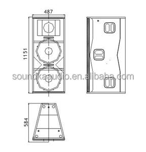 Hochleistungs-1000-W-<span class=keywords><strong>2</strong></span>-Wege-Passivpunkt-Soundsystem Außer gewöhnlich geringe Verzerrung <span class=keywords><strong>2</strong></span>*15 "-Lautsprecher mit Metall konstruktion - Product Image 2