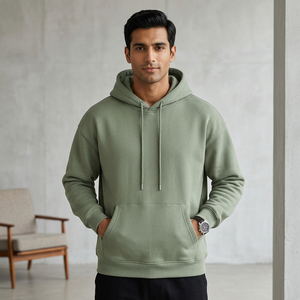 Sudadera con capucha de otoño para hombre logotipo personalizado bordado sólido liso poliéster algodón estampado de goteo sudaderas con capucha - Product Image 1