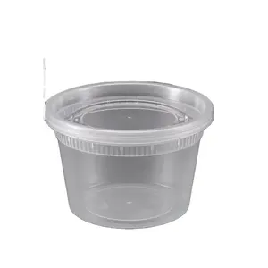 HD Factory Supplier 24oz Leakproof Take Out Deli Food Containers 710ML Disposable Plastic Soup Cup With PE Lid