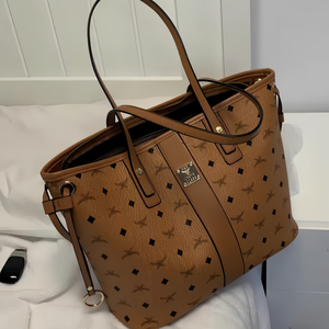 Fashion Retro Print Luxury Women's Tote bag High Quality genuine leather bags Large Capacity Zipper Closure shoulder bag Handbag - Product Image 1