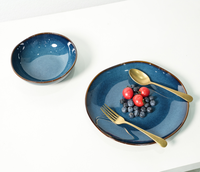 Service de table rond classique en grès organique de 16 pièces, compatible micro-ondes et lave-vaisselle, nouveau, émaillé, pour usage domestique quotidien