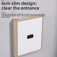 Tabouret pliant mural pour rangement de chaussures - Gagnez de la place. Fabriqué en aluminium et en bois. Convient aux couloirs et aux halls d'entrée