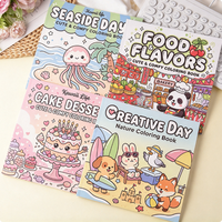 Livre de coloriage imprimé mignon pour enfants, carnet de croquis créatif, couverture en papier, reliure thermique, cadeau