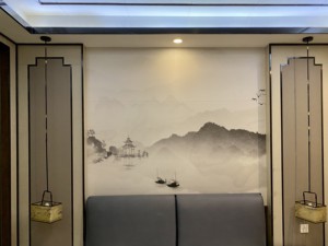 แผ่นผนังตกแต่ง3D แผ่นผนังพีวีซี3D กันน้ำโพลีไวนิล3D พื้นด้านหลังยอดนิยม - Product Image 3