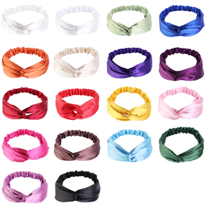 Serre-têtes en satin torsadés ajustables avec logo personnalisé pour femmes, accessoires capillaires en gros, bandeaux élastiques <span class=keywords><strong>soyeux</strong></span> - Product Image 6