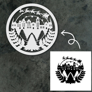 EffiPrint Plaque Murale Ronde Personnalisée en Fer Découpé au Laser de 16 Pouces avec Monogramme et Nom, Décoration Murale Extérieure, Cadeau de Mariage, Art Déco Familial - Product Image 3