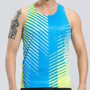 Camiseta Deportiva para Hombre, 100% Poliéster, Ligera, de Secado Rápido, para Entrenamiento Atlético, Chaleco de Gimnasio - Product Image 1