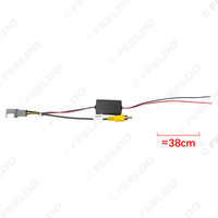 Adaptateur de câble de recul pour stationnement de voiture, prise vidéo mâle 8 broches, câble RCA pour Honda Fit/Greiz/City/BRV avec carte de conversion d'alimentation 12V-6V