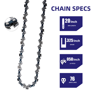 Catena per Motosega <span class=keywords><strong>L</strong></span>-uncle Lumberjack Uncle 01 di Qualità - 20/18/16 Pollici - Per Motoseghe a Benzina/Elettriche - Per Giardinaggio e Disboscamento - Product Image 6