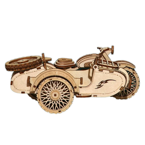 Jeu de puzzle de combat cérébral <span class=keywords><strong>en</strong></span> <span class=keywords><strong>bois</strong></span> 3D à assembler soi-même, <span class=keywords><strong>tricycle</strong></span> et voiture, jouet éducatif créatif pour les enfants de 14 ans et plus, ensemble de défis logiques - Product Image 2