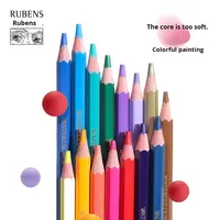 Lot de crayons de couleur hydrosolubles personnalisés en gros pour usine, 48 couleurs, pour dessin et peinture manuels, idéal pour étudiants débutants