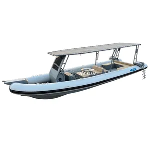 9.6m Hypalon Semi-Rigid Aluminum Luxury RIB 960 Inflatable Boat With Toilet