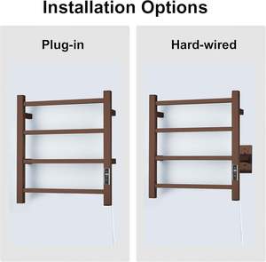 Chauffe-serviettes avec minuterie Chauffe-serviettes <span class=keywords><strong>mural</strong></span> pour salle de <span class=keywords><strong>bain</strong></span> Porte-serviettes chauffant électrique enfichable Séchoir à <span class=keywords><strong>huile</strong></span> incurvé - Product Image 5