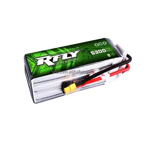 High Magnification RFLY R-FLY 6S 22.2V 6000mAh 75C Lipo Battery For RC Helicopter 600 Aircraft UAV Drone