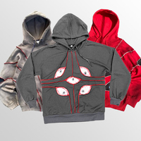 Sweat à capuche unisexe surdimensionné en coton 100% 480 g/m², personnalisé OEM, avec broderie unie et teinte unie, style français
