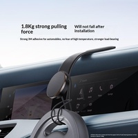 Support magnétique pliable et incurvé à ventouse réglable pour tableau de bord de voiture, bureau, lit, support de téléphone portable