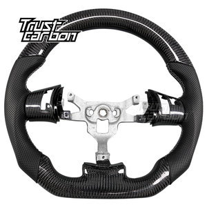 Volante in Fibra di Carbonio Personalizzato per Chevrolet <span class=keywords><strong>Corvette</strong></span> C6 Z06 2005-2013 Camaro SS <span class=keywords><strong>Corvette</strong></span> C7 C8 con Pelle Traforata - Product Image 1