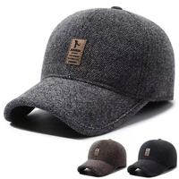 Gorra de Béisbol de PVC con 6 Paneles y Orejeras, a Prueba de Viento y Frío, Ajustable, Unisex, Diseño Grueso y Cálido para Uso en Exteriores en Invierno para Adultos