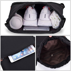 <b>Drawstring</b> Backpack Fashion Gym <b>Bag</b> For Men Women String Sports Backpack Mesh Pockets Zippered Pocket Large Cinch Workout <b>Bag</b> - Product Image 4
