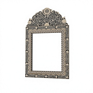 Rustic Wooden <b>Square</b> Wall <b>Mirror</b> Framed Handmade Home Decor - Product Image 2