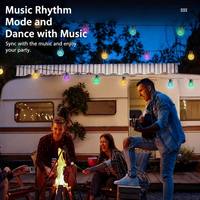 Guirnalda de Luces LED RGB G40 para Exteriores, Control Inteligente por Bluetooth a través de Aplicación, Luces de Colores Cambiantes IP44, Luces Decorativas para Fiestas Navideñas