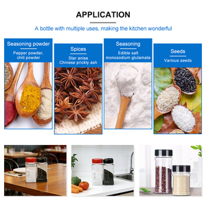 Botellas de Plástico para Condimentos al por Mayor, con Logotipo Personalizado, Boca Ancha, Botellas Vacías para Sal y Pimienta - Product Image 5