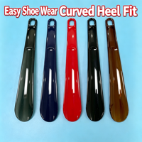 Chausse-pieds en plastique à long manche de 25 cm, 2 pièces avec trous de suspension, conception extra longue pour hommes et femmes