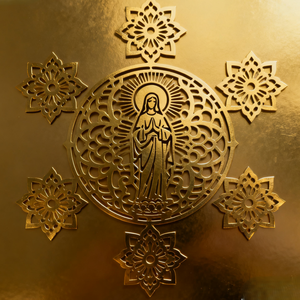 सी. एन. सी कस्टम सेवा ज्यामिति फ़िल्टर धर्म विश्वास कस्टम सोने की चांदी उत्कीर्ण नेमप्लेट प्रतीक - Product Image 3