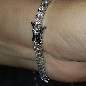 Trendy Tennis <b>Bracelet</b> Real 925 Silver Moissanite Brilliant Cut Diamond 2mm 3mm 4mm Chain Black Rhodium Gold for Gifts Parties - Product Image 6