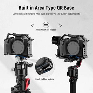 Cage <span class=keywords><strong>NEEWER</strong></span> M50/M50 II pour <span class=keywords><strong>Canon</strong></span> M50 M50 Mark II, Rig Vidéo en Aluminium avec Serre-câble, Rail NATO et Trous de Fixation ARRI - Product Image 3