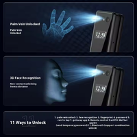 Serrure de porte intelligente avec interphone vidéo, lecteur d'empreintes digitales 3D, carte Tuya Wifi, en aluminium étanche, pour porte coulissante