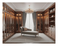 Armoire de chambre à coucher en bois couleur noyer amovible pour hôtel avec tiroir