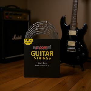 Juego de 6 Cuerdas para Guitarra Eléctrica de 5 Cuerdas, Calibre Extra Ligero, Tono Brillante, Calidad Premium - Product Image 2
