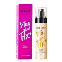 STAY GLOW FIX Brume Fixatrice de Maquillage Hydratante et Imperméable Longue Durée Effet Scintillant Quotidien OEM ODM LOGO Personnalisé