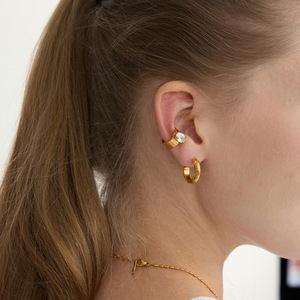 Pendientes de Clip con Zirconia en Forma de Lágrima, Engaste de Garra, Joyería para Mujer de Uso Diario - Product Image 3