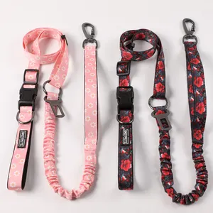 OKEYPETS多功能4合1定制标志大大狗品种皮带印花标志尼龙皮带带带安全带