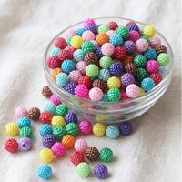 Perles d'imitation de perle d'automne et d'hiver, 10-20mm, en ABS, rondes, en forme de baie, pour la fabrication de colliers, de breloques de téléphone et de bijoux DIY, vente en gros