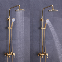 Ensemble de robinet de douche thermostatique de luxe en or rose de haute qualité avec mitigeur de douche à main pour salle de bain