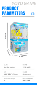 Máquina de Grúa de Metal Mini Arcade para Niños, Operada con Monedas, Venta al por Mayor de Fábrica, <span class=keywords><strong>Juego</strong></span> YOYO, 1 Año de Garantía, Soporte en Inglés - Product Image 2