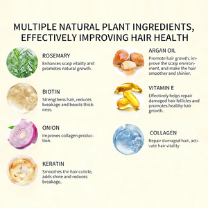 แชมพูและครีมนวดผมสูตรสมุนไพรโรสแมรี่ไบโอติน สำหรับผมชี้ฟู ช่วยเร่งการเจริญเติบโตของเส้นผม  ไม่มีพาราเบน ไม่มีซัลเฟต สำหรับร้านเสริมสวย  ผสมสารสกัดจากหัวหอมแดง - Product Image 4